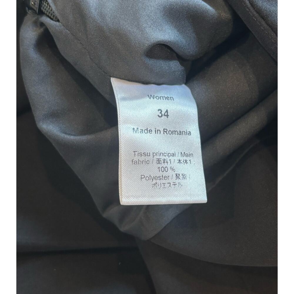 LOUIS VUITTON Black Pleated Skirt US 6 (27" Waist) EU 34 NWOT Side Zip - Picture 5 of 5